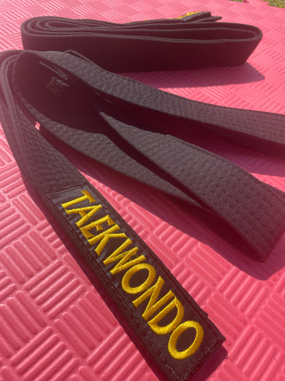 Лимитиран черен колан с бродерия BULGARIA